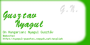 gusztav nyagul business card